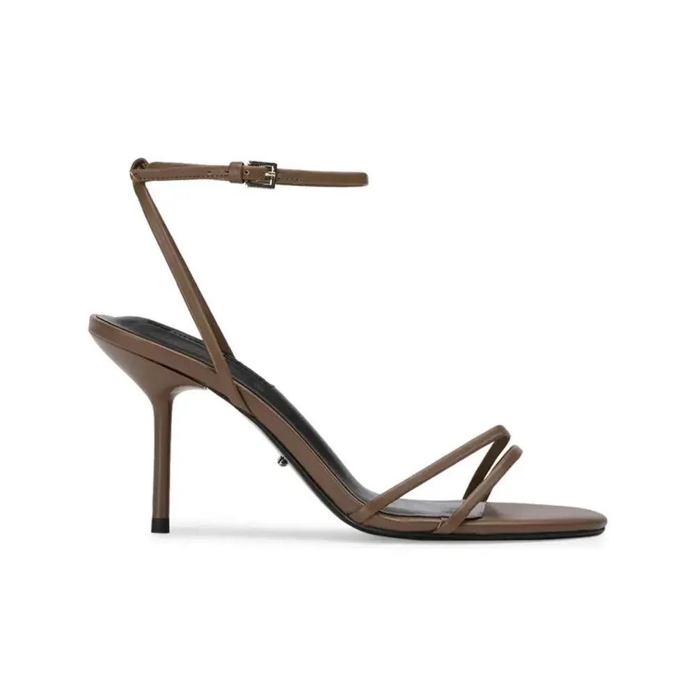 Tony Bianco Olive Metallic Strappy Heeled Sandals